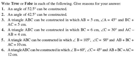 Class 9 Important Questions for Maths - Constructions