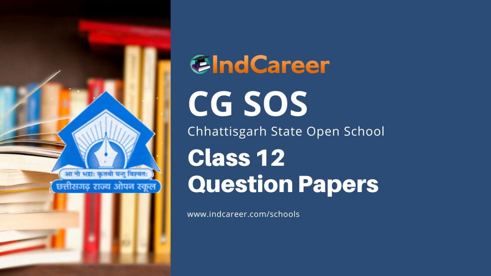 CG Open School 12th Model Paper 2023 English