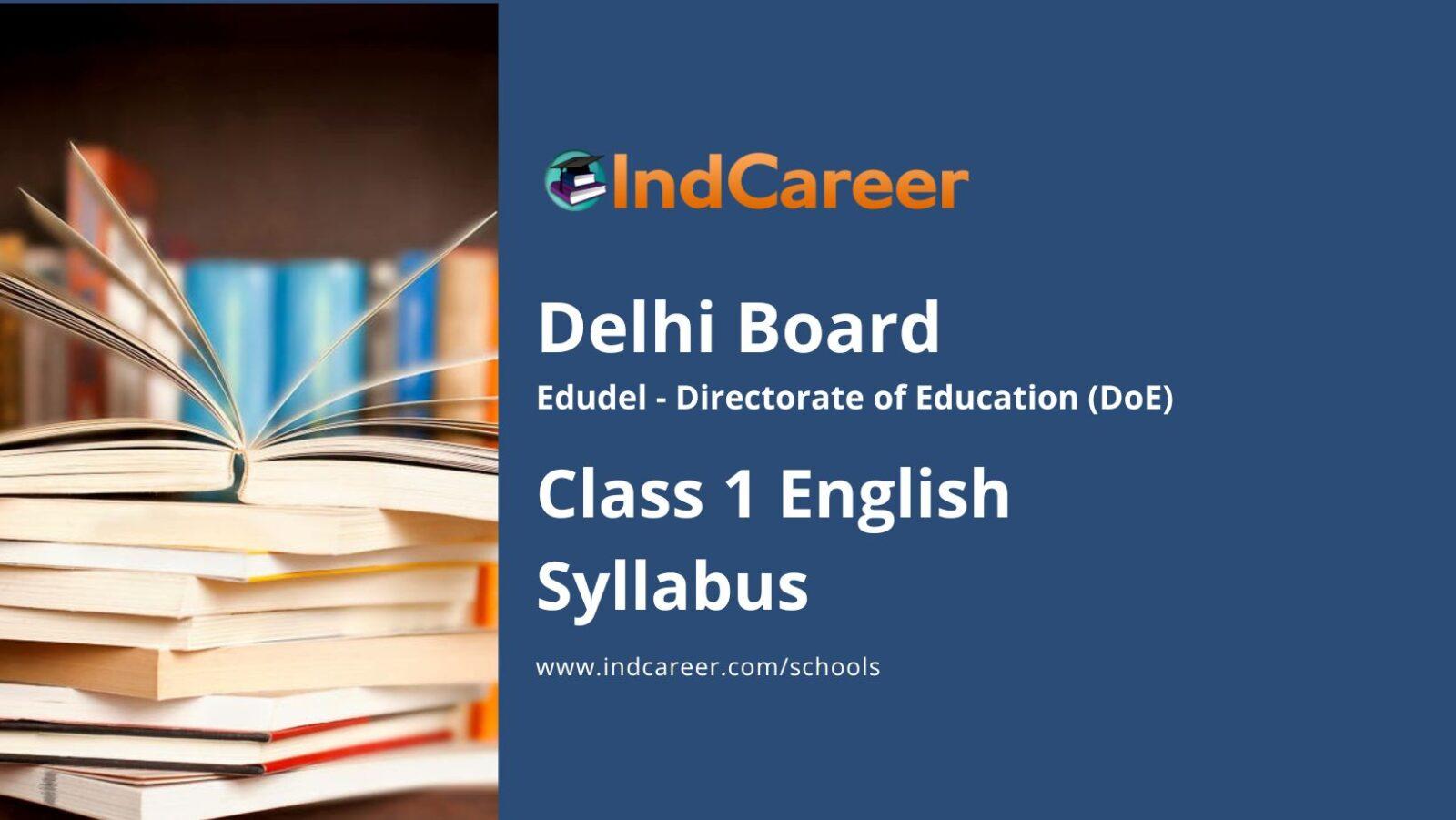 Edudel Syllabus Class 1 English - IndCareer Schools