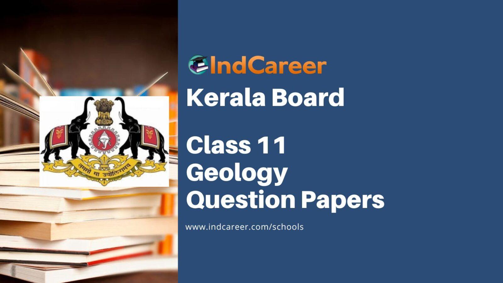 Kerala Plus One Geology Question Papers - IndCareer Schools