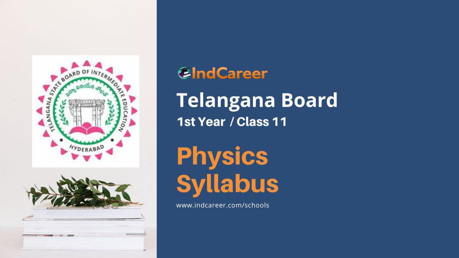 TS Inter 1st Year Physics Syllabus: Download Telangana Board Class 11 ...