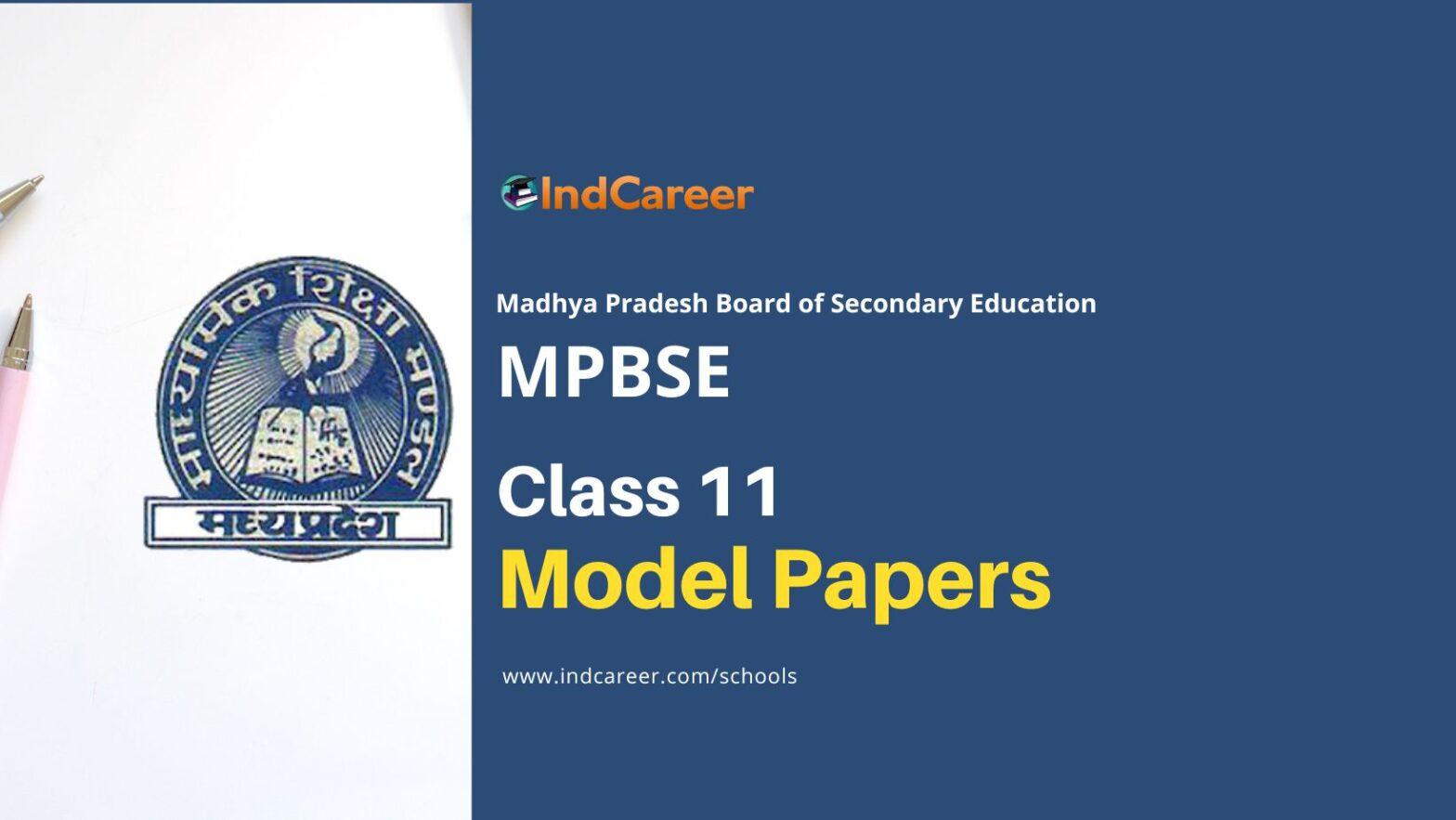 MP Board Class 11th Model Paper: Download MPBSE Class 11 Sample ...