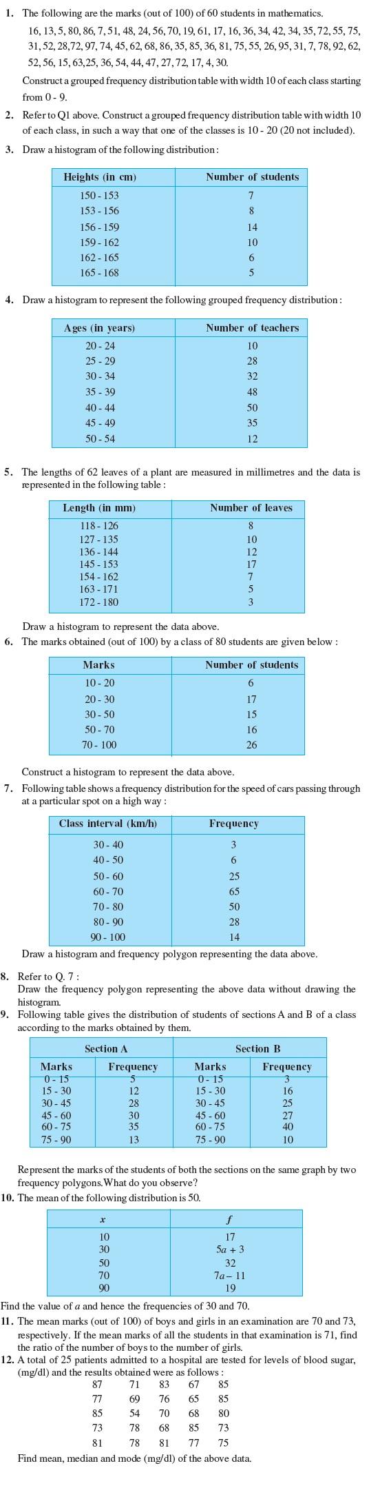 Class 9 Important Questions for Maths - Statistics and Probability/