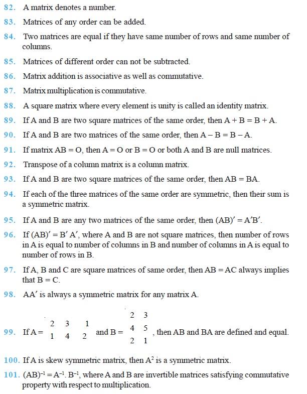 Class 12 Important Questions for Maths - Matrices