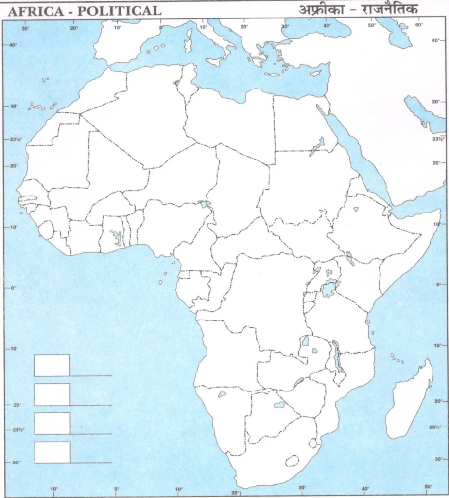 Political Map of Africa for Students