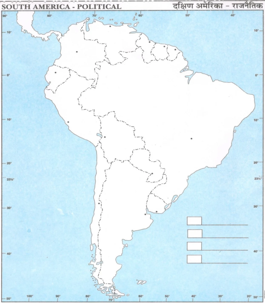 Political Map of South America for Students